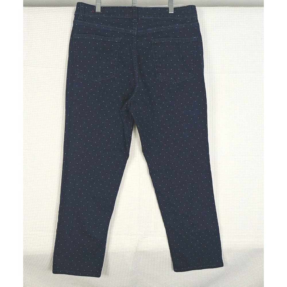 Talbots Curvy Fit Women's Polka Dot Straight Leg Jeans Size 12 - Picture 3 of 12